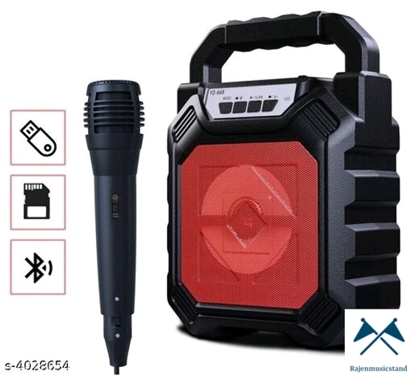 5.1rohs Bluetooth Speaker Big Quality Sound 7 Days Return - Black rad, free