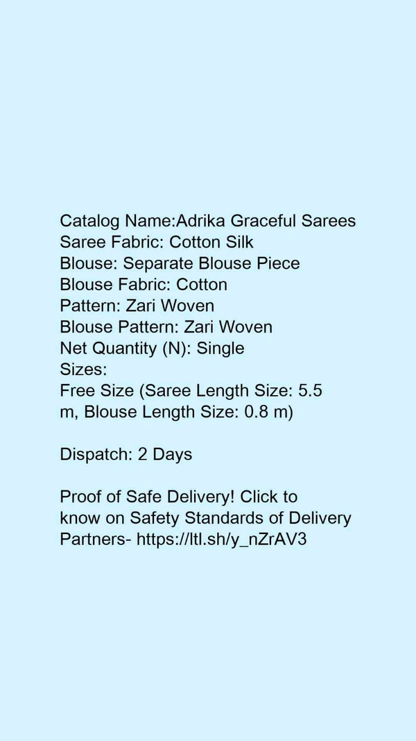 Kas Cotton Silk Saree - Chocolate Colour, Free