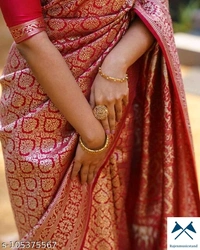 Kanjeevaram  Charvi Petite Sarees*Saree Fabric: Kanjeevaram SilkBlouse: Separate Blouse Piece - All, Free