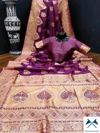 *Saree Fabric: Banarasi S Charvi Voguish Sarees*Saree Fabric: Banarasi SilkBlouse: Separate Blouse Piece - All, Free