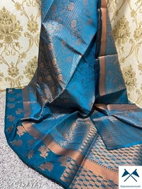 BrocadePattern: Zari WovenNet Quantity (N): SingleSizes: Free Size (Saree Length Size: 5.5 m, Blouse Length Size: 0.9 m)  - All, Free