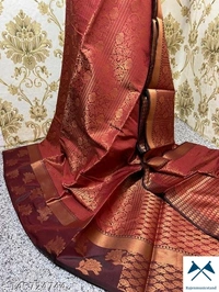 BrocadePattern: Zari WovenNet Quantity (N): SingleSizes: Free Size (Saree Length Size: 5.5 m, Blouse Length Size: 0.9 m)  - All, Free