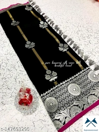 Ecoya Name:*Adrika Superior Sarees*Saree Fabric: Litchi SilkBlouse: Separate Blouse PieceBlouse Fabric: Litchi Silk - All, Free