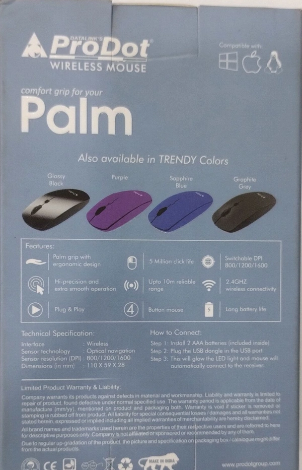 Prodot - Black, Palm