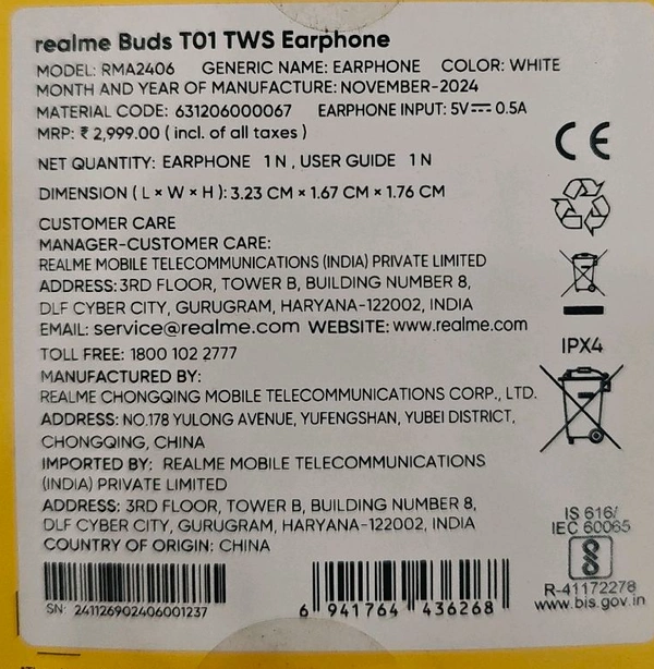 Realme Buds T01