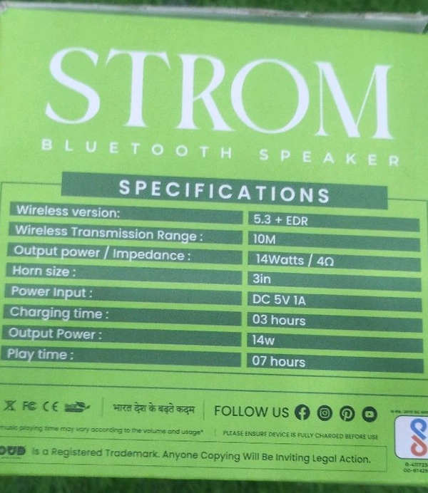 Oud Strom Bluetooth Speaker 