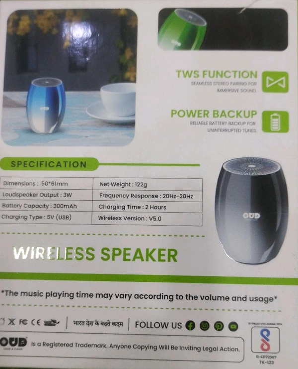 Oud Topper Wireless Speaker 