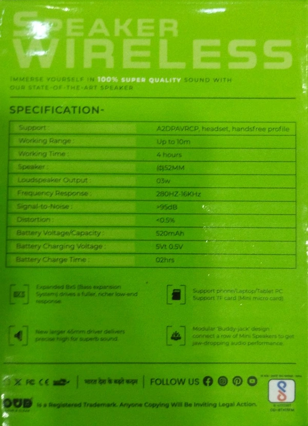 Oud Speaker Wireless 