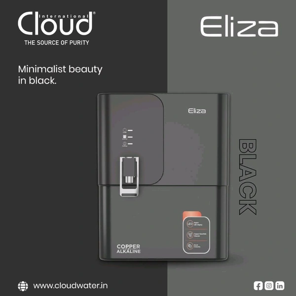 Cloud Eliza Alkaline Water Purifier  - Black, Wight & Copper