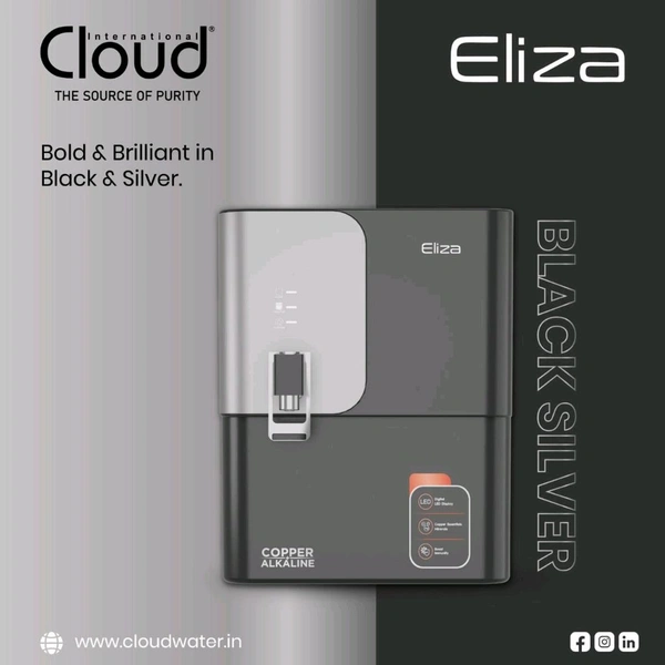Cloud Eliza Alkaline Water Purifier  - White, Black & Copper