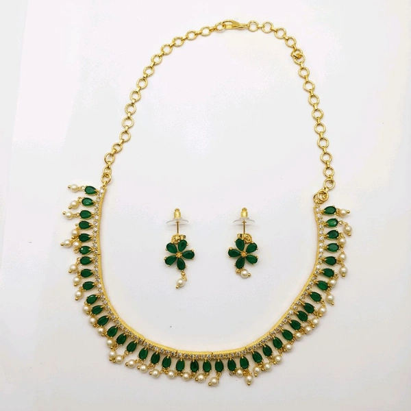 Qzap necklace With earrings set
