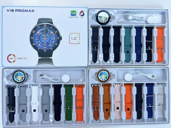 V16 Pro max smart watch - gold, v16