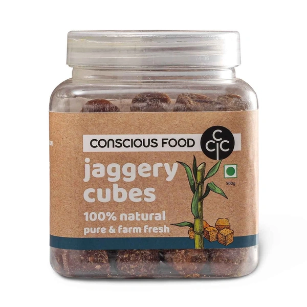 CONSCIOUS FOOD CF Organic Jaggery Cubes 500gm