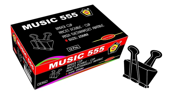 Music 555 Binder Clip 25mm