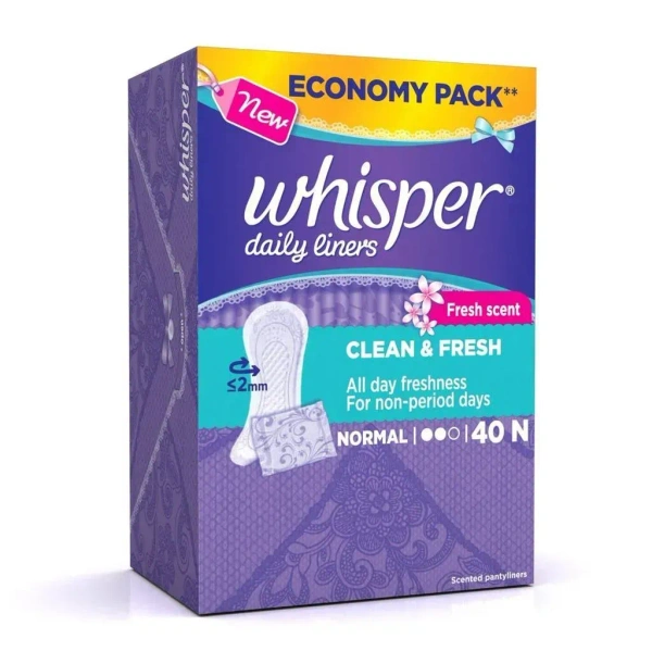 Whisper Daily Liners 40N