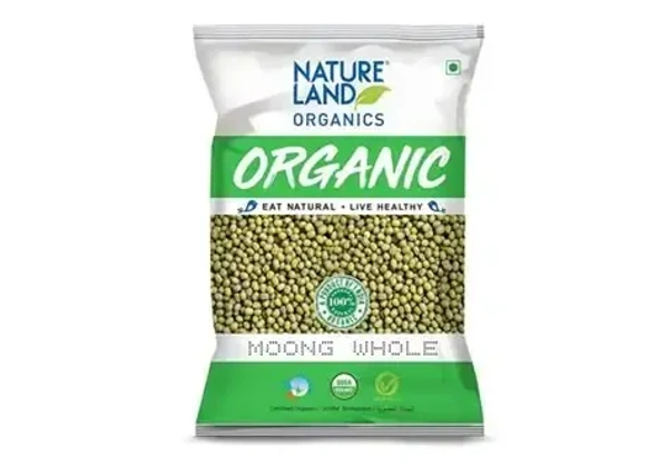 NATURAL LAND NL ORG Moong Whole 500gm