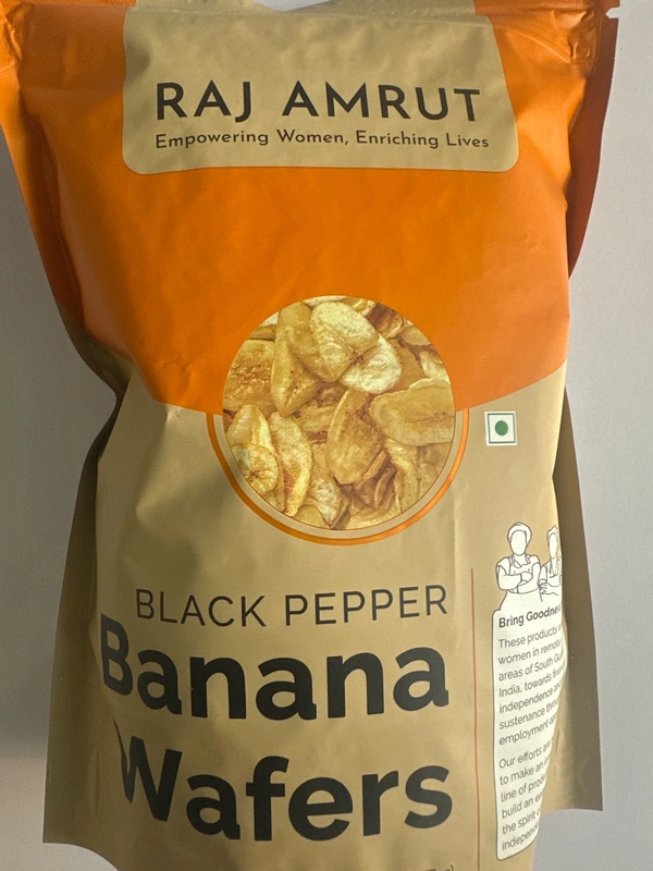 RAJ AMRUT Raj Amrut Black Pepper Banana Wafers 200gm