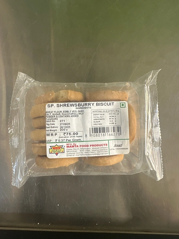 MAMTA FOOD Mamata SP Shrewsburry Biscut 200gm