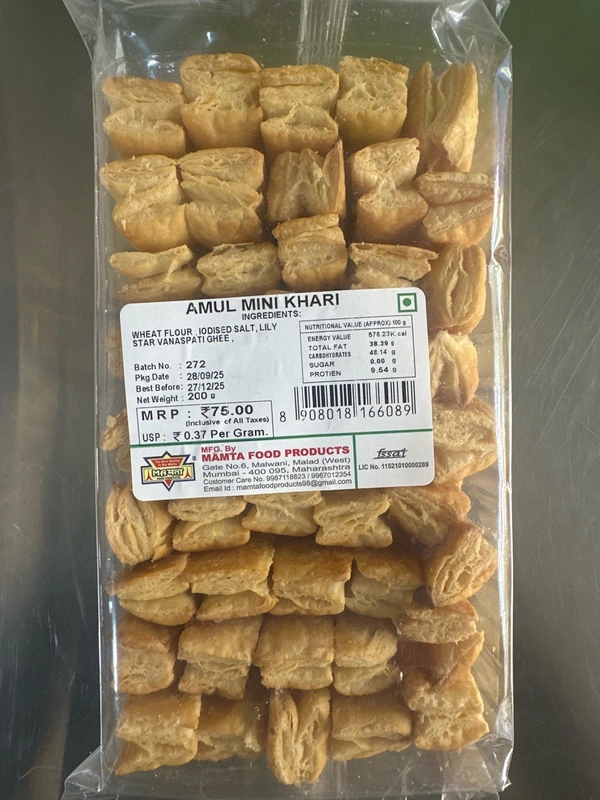 MAMTA FOOD Mamata SP Amul mini Khari 200gm