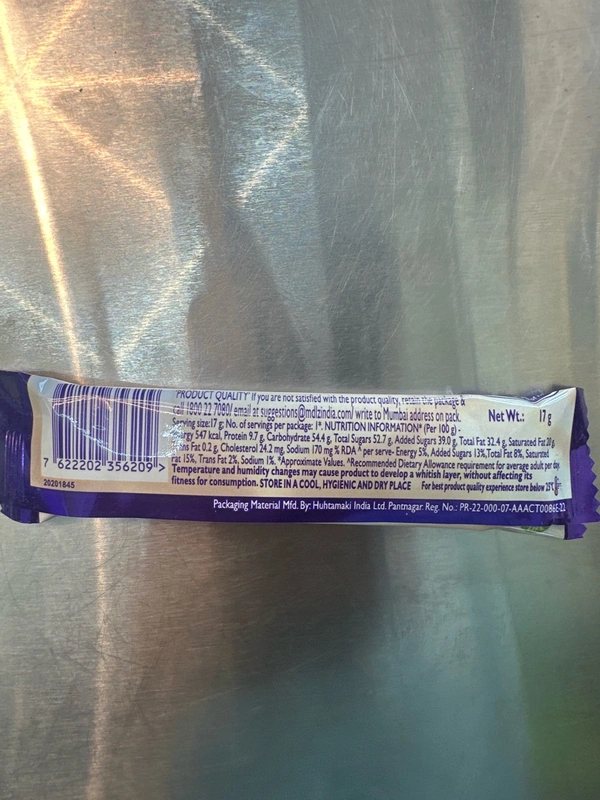 Cadbury CAD Dairy Milk Milkinis 17gm