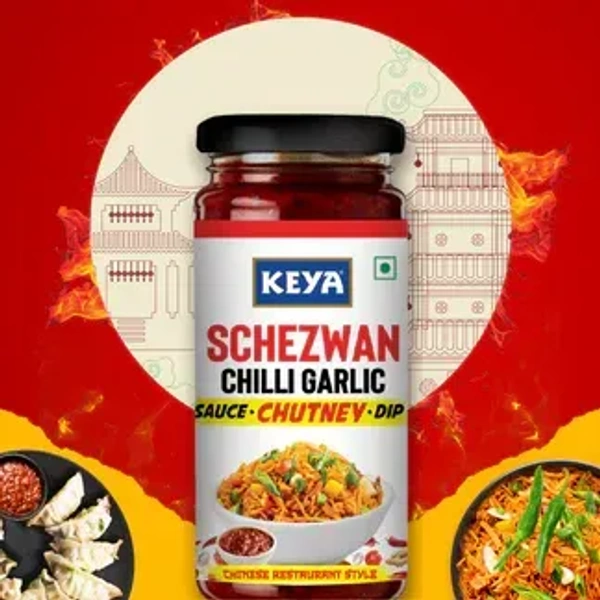 Keya Schezwan Chilli Garlic Chutney 250gm