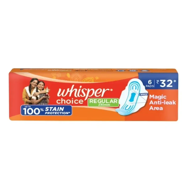 Whisper Choice Regular 6PADS