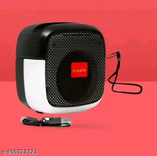 Mega Bass MINI Portable Wireless Bluetooth Premium Speaker 5 W4 - Black, Free Size