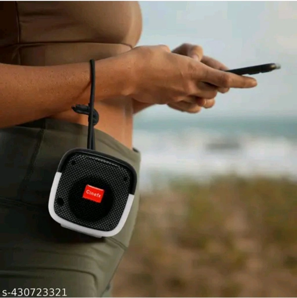 Mega Bass MINI Portable Wireless Bluetooth Premium Speaker 5 W4 - Black, Free Size