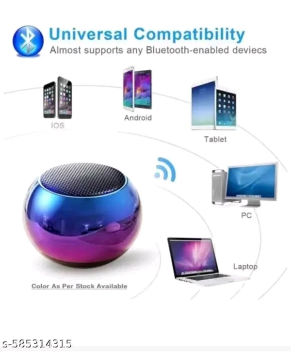 Mini Boost Colorful Wireless Bluetooth Speakers Mini Electrop... - Electric Violet, Free Size