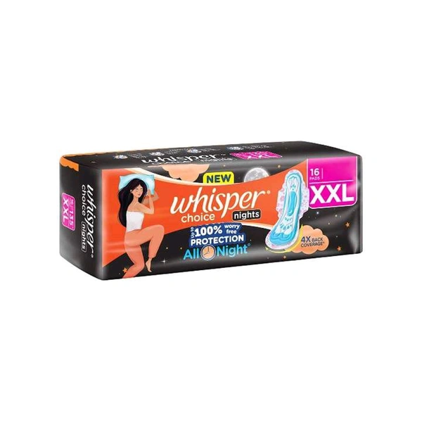 Whisper Choice Nights Sanitary Pads - Xxl