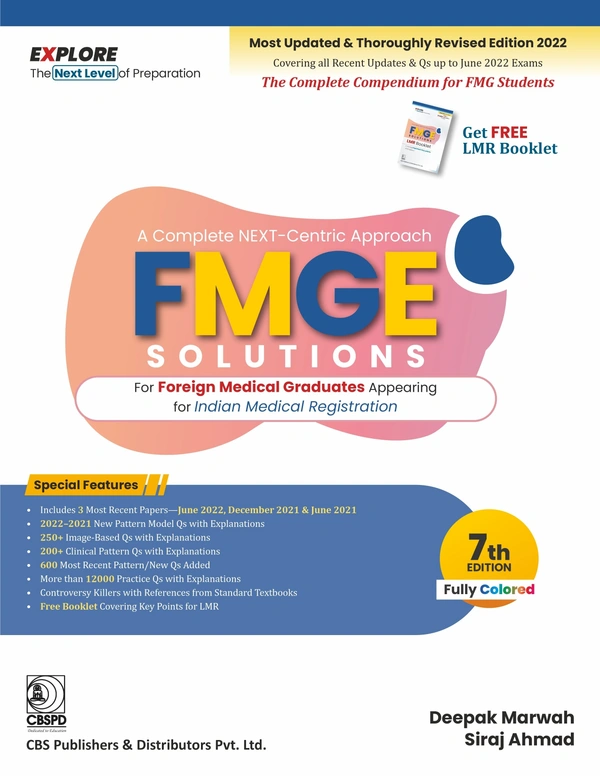 A Complete NEXT - Centric Approach FMGE SOLUTIONS, 7th Edition Fully Colored - 9789390619313, DEEPAK MARWAH, CBS, PAPERBACK