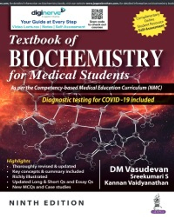 TEXTBOOK OF BIOCHEMISTRY FOR MEDICAL STUDENTS - 9789389034981, DM VASUDEVAN, JAYPEE, PAPERBACK