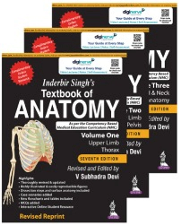 INDERBIR SINGH�S TEXTBOOK OF ANATOMY (3 VOLUMES) - 9789389188431, V SUBHADRA DEVI, JAYPEE