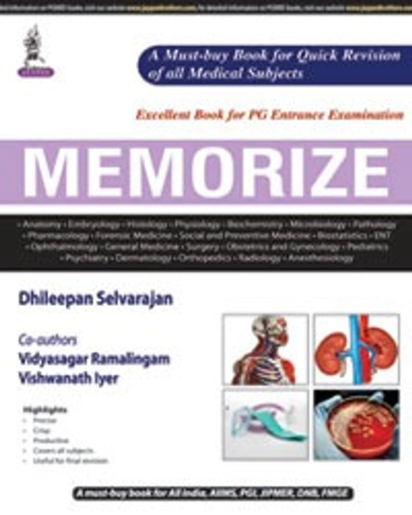 MEMORIZE - 9789386150783, DHILEEPAN SELVARAJAN, JAYPEE, PAPERBACK