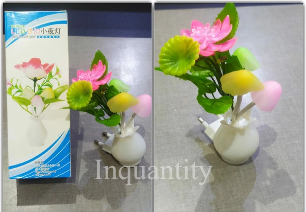Mushroom Matka Flower Night Lamp Light Big