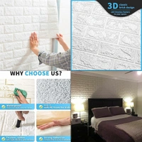 WALL STICKER BRICK WHITE - White