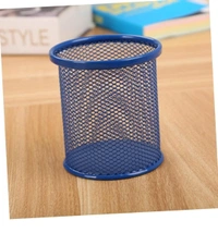 METAL PEN STAND ROUND PINK