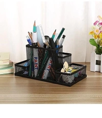 MULTI COMPARTMENT METAL PEN STAND