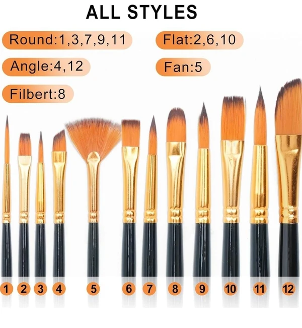 ARTIST BRUSHES (SET OF 12)