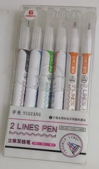 TWO LINE PEN (SET OF 6)