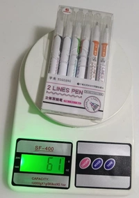 TWO LINE PEN (SET OF 6)
