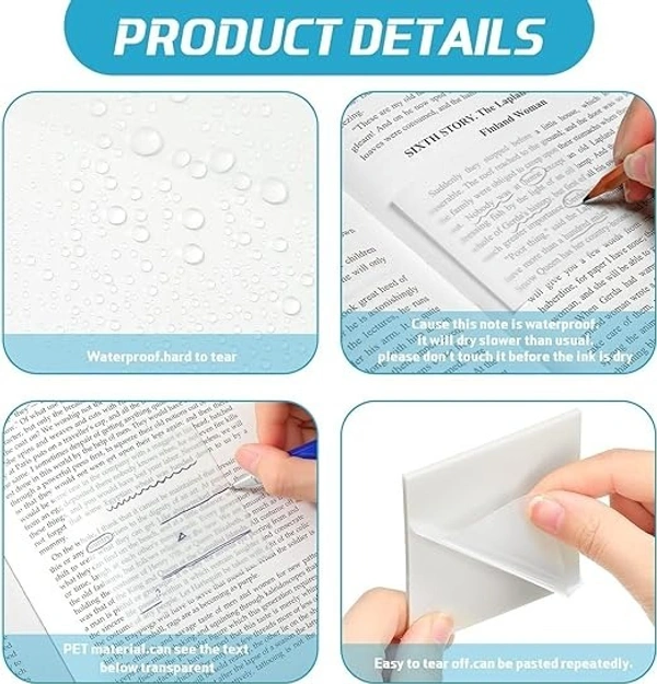 TRANSPARENT STICKY NOTES WITHOUT BOX BLUE