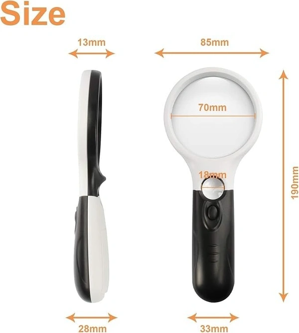 MAGNIFIER WITH 3 LED