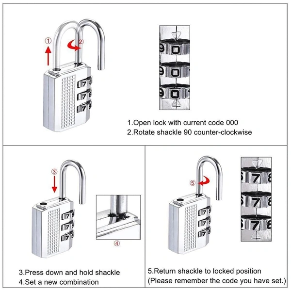 LOCK NUMBER STEEL CH-17E 360PB GLUN