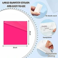 TRANSPARENT STICKY NOTES WITHOUT BOX PINK