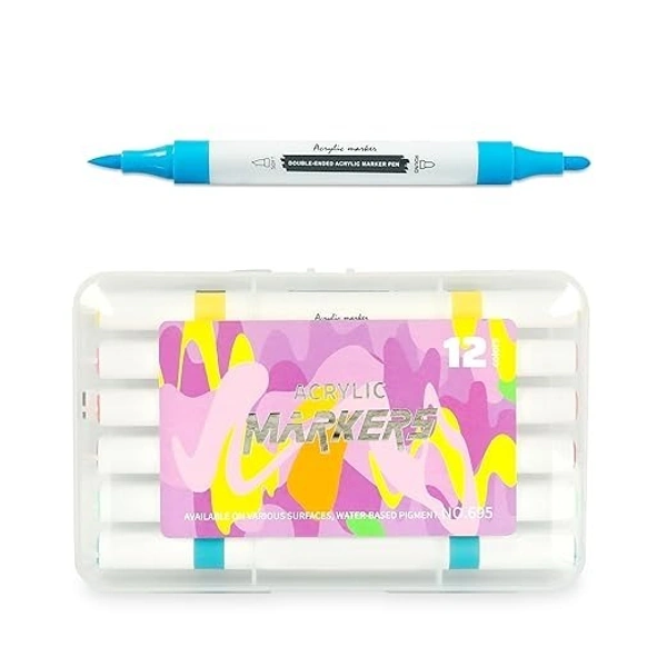 ACRYLIC MARKER 2 SIDES ( SET OF 12) M695