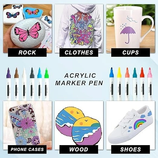 ACRYLIC MARKER 2 SIDES ( SET OF 12) M695