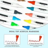 ACRYLIC MARKER 2 SIDES ( SET OF 12) M695
