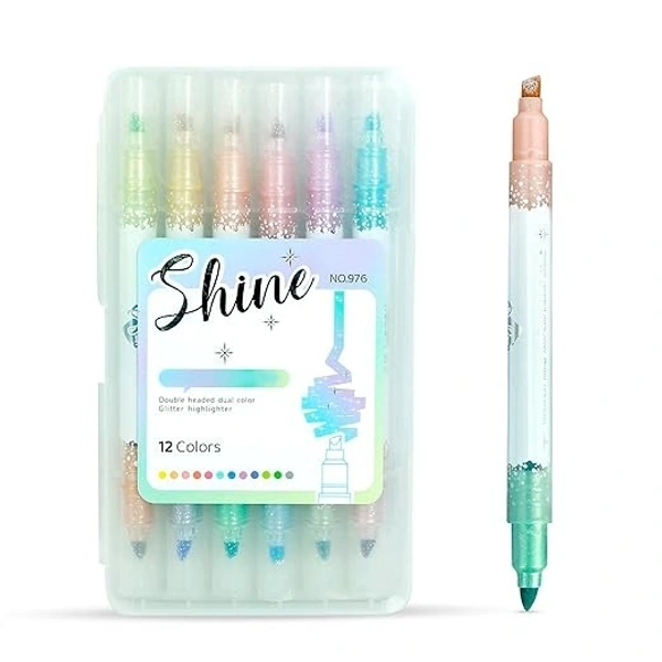 GLITTER HIGHLIGHTER 2 SIDE (SET OF 6) M976