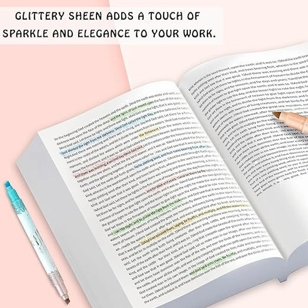 GLITTER HIGHLIGHTER 2 SIDE (SET OF 6) M976